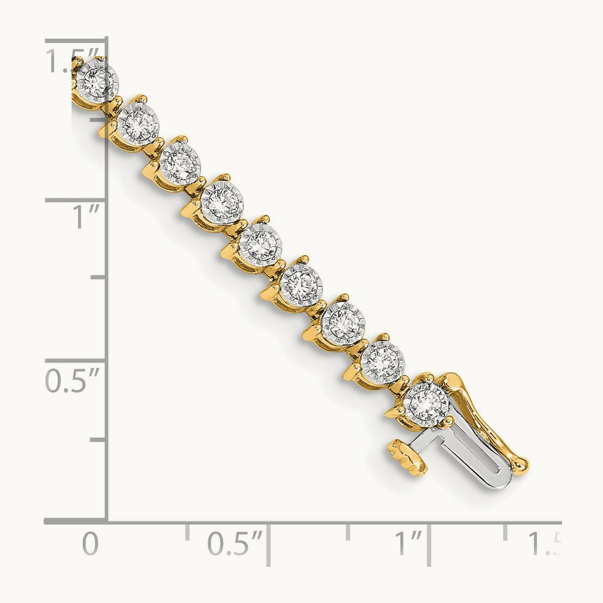 Fancy Tennis Bracelet, 2.00 ct tw Lab-Grown Diamond — 14K Yellow Gold