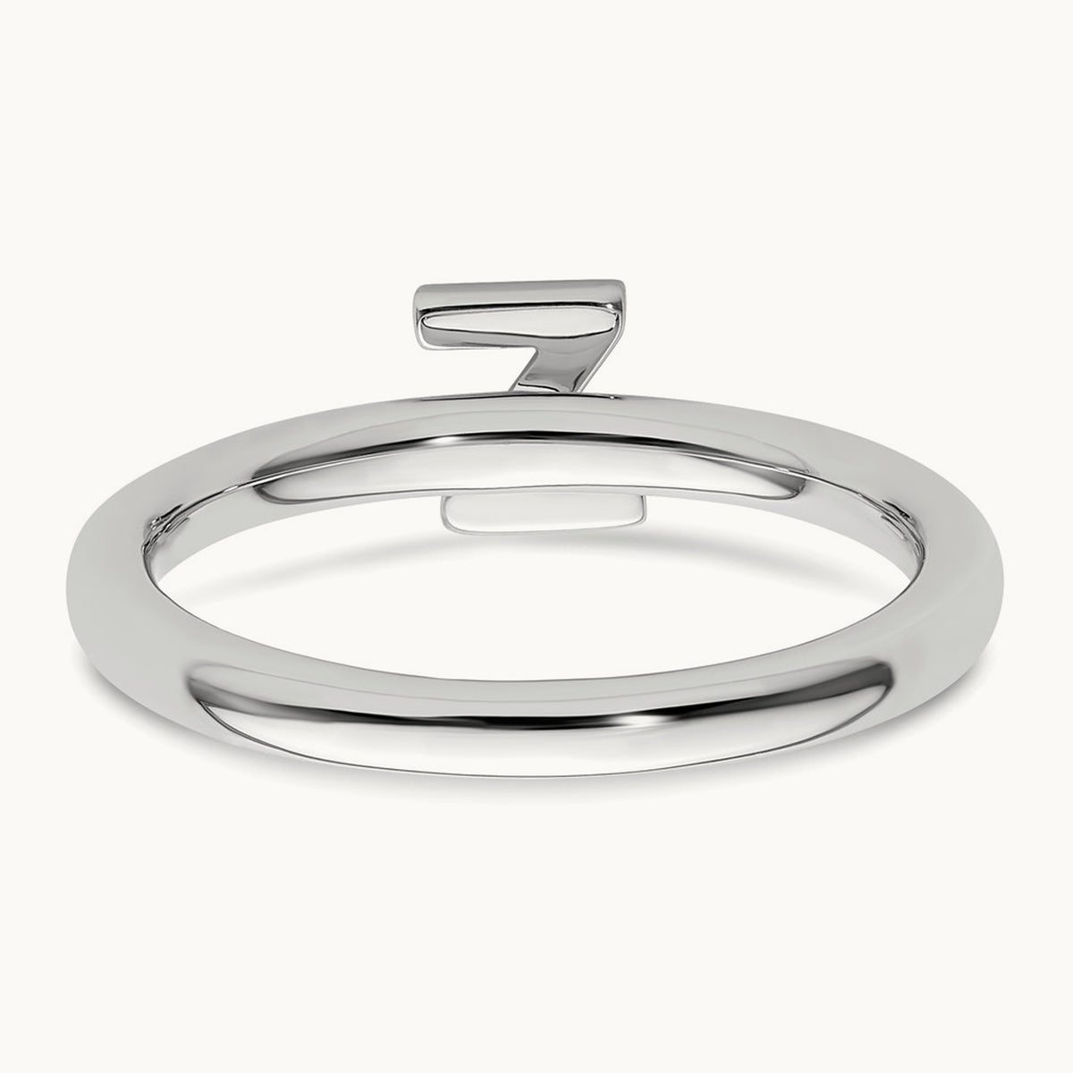 Stackable Diamond Ring — 14K White Gold, Z