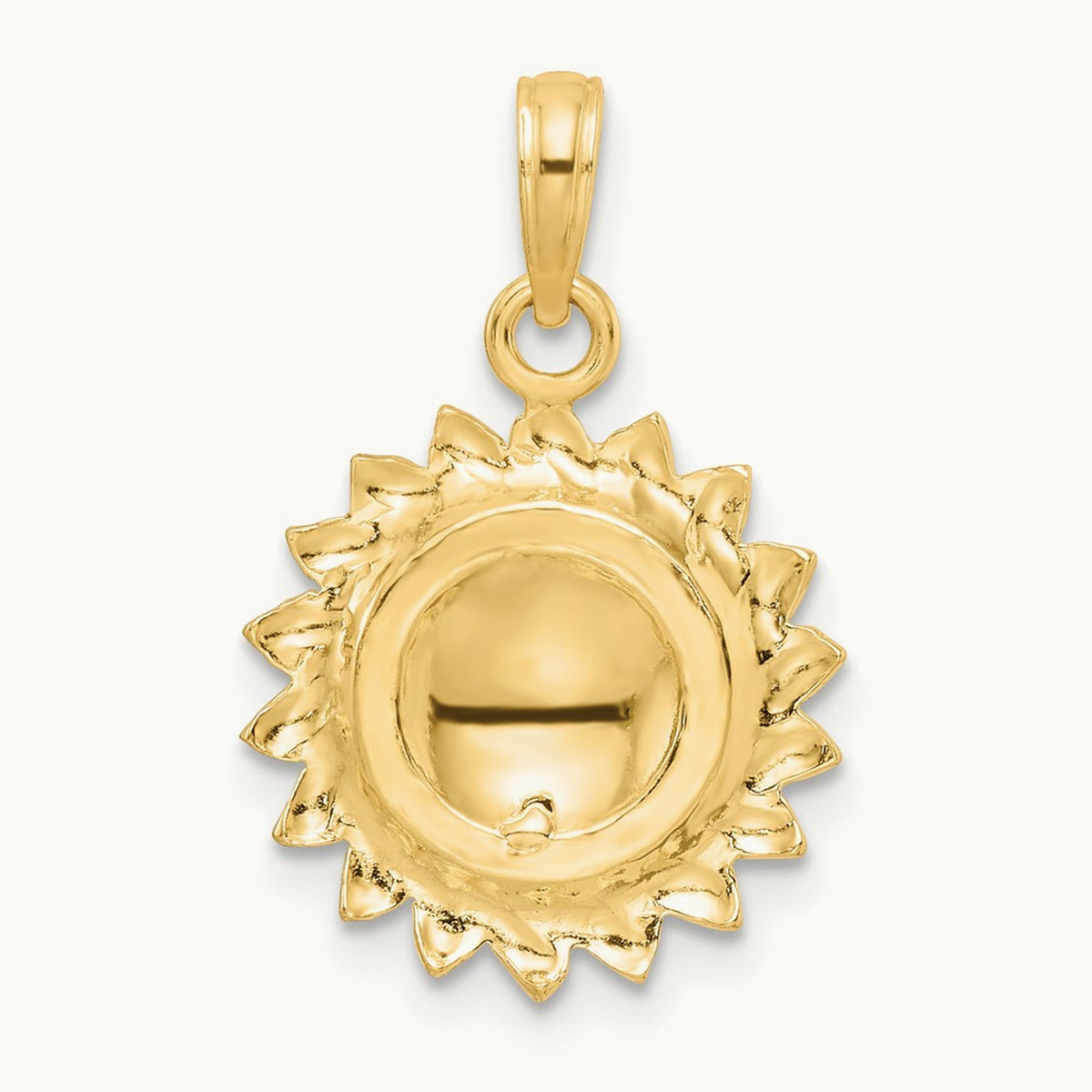 Tri-Color Sunflower w/ LOVE Pendant, 14K