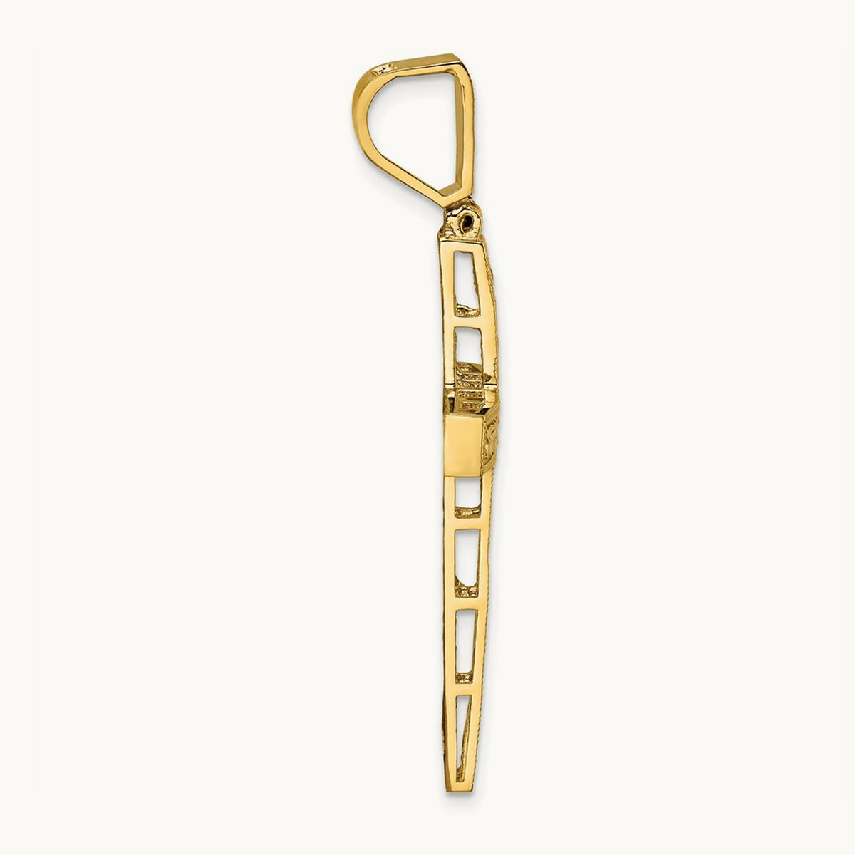 Polished Diamond-cut Fancy Cross Pendant — photo set
