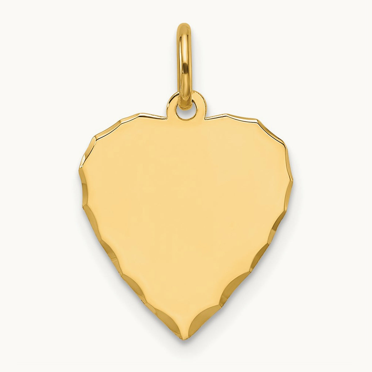 Etched .018 Gauge Engravable Heart Disc Charm — 21.4mm