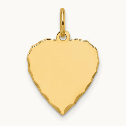 Etched .013 Gauge Engravable Heart Disc Charm — 21.4mm