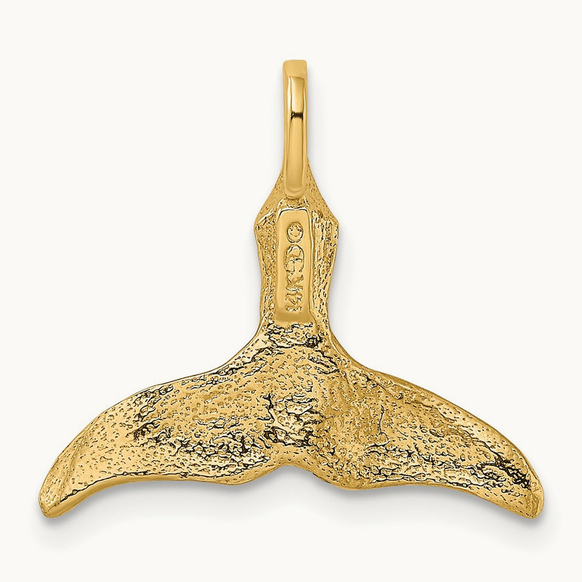 3-D Polished Whale Tail Charm — photo set