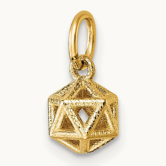 Polished Podium Pendant, 14K