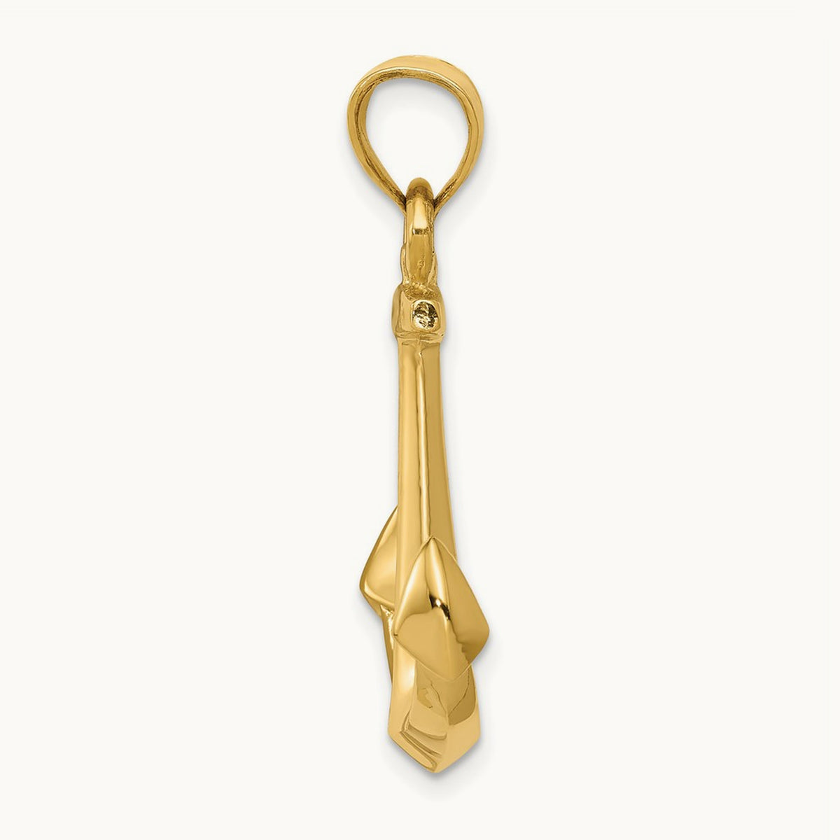 3-D Anchor Pendant, 14K