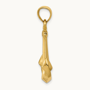 3-D Anchor Pendant, 14K