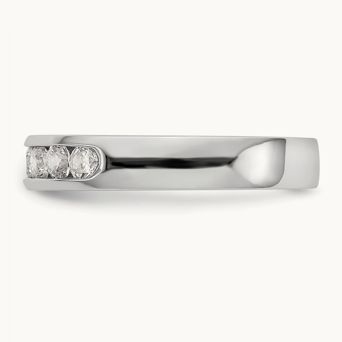 6- Stone Closed Channel Band Mounting, 2.7mm, 14K White Gold