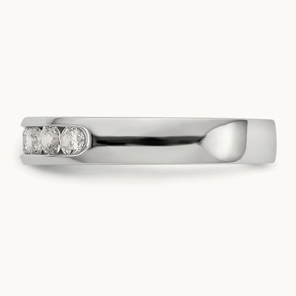 6- Stone Closed Channel Band Mounting, 2.7mm, 14K White Gold