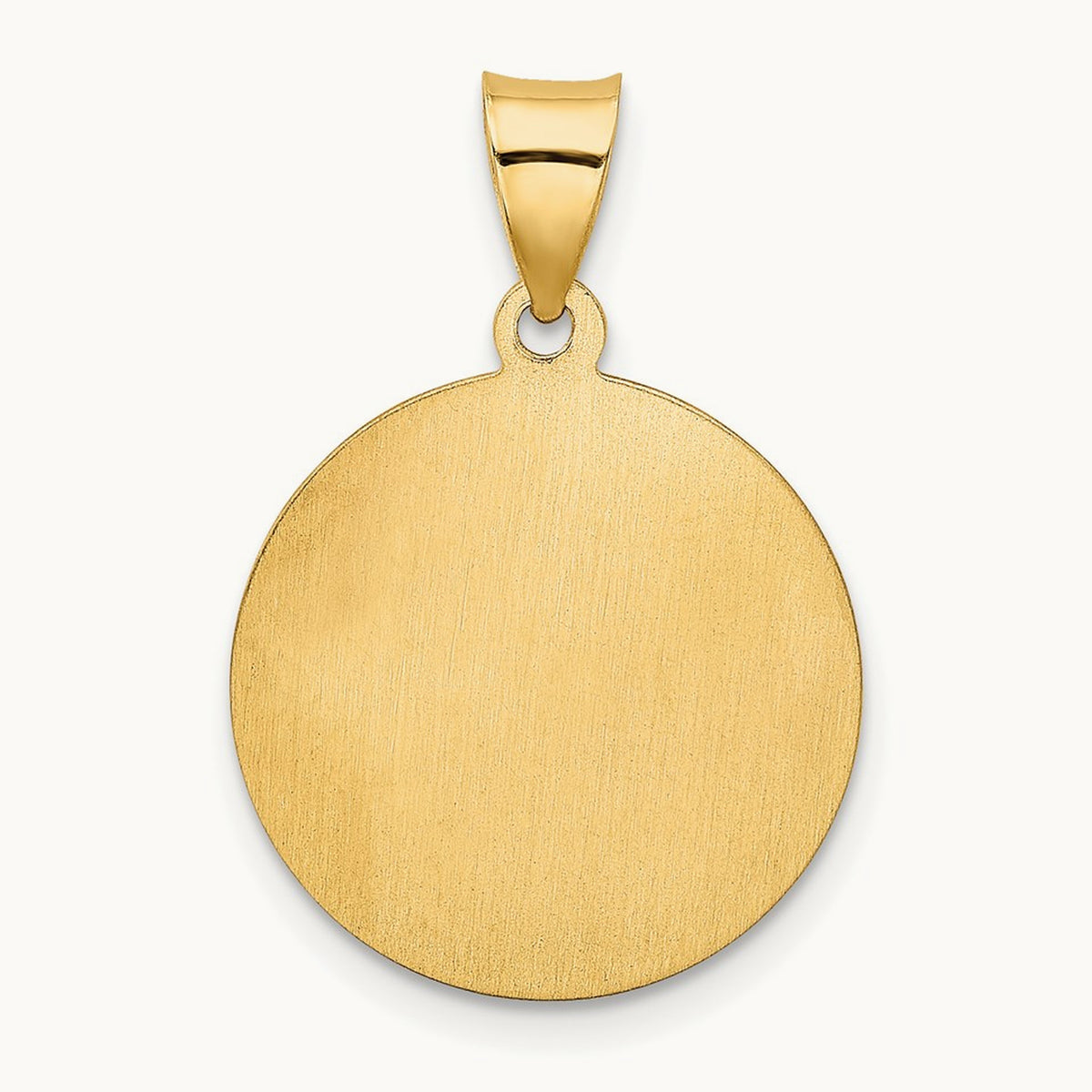 Confirmation Medal Hollow Round Pendant, 14K