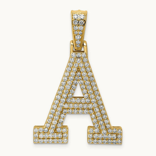 Initial A Large Pendant, 1.50 ct tw Lab-Grown Diamond