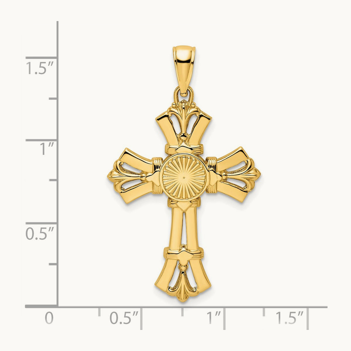 Polished Fancy Cross Pendant — photo set