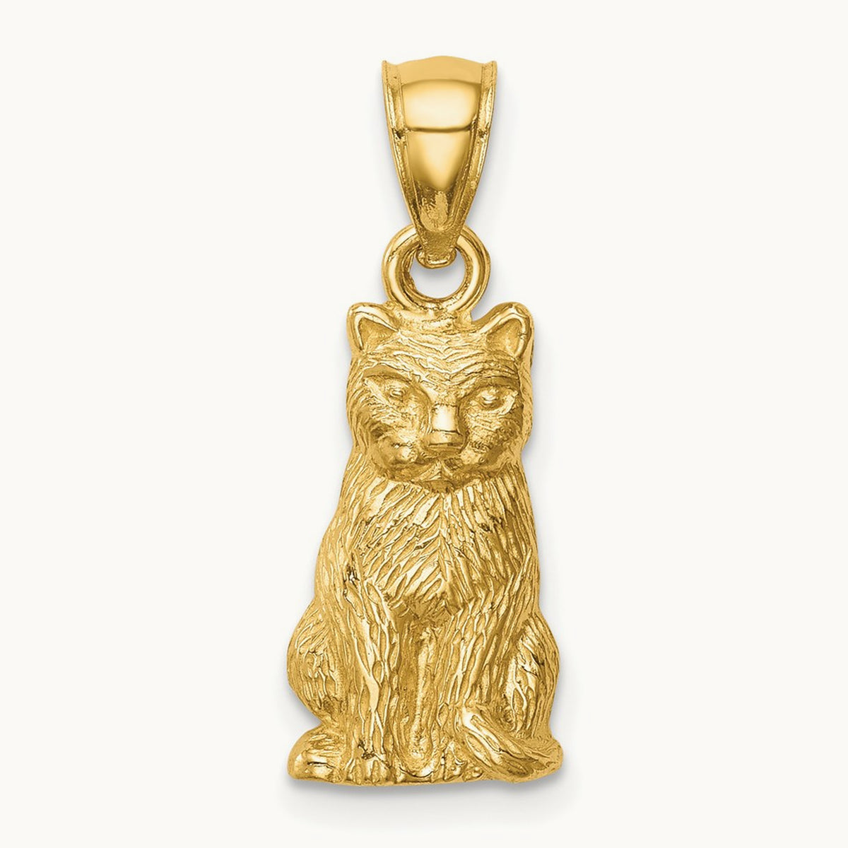 Cat Pendant, 14K