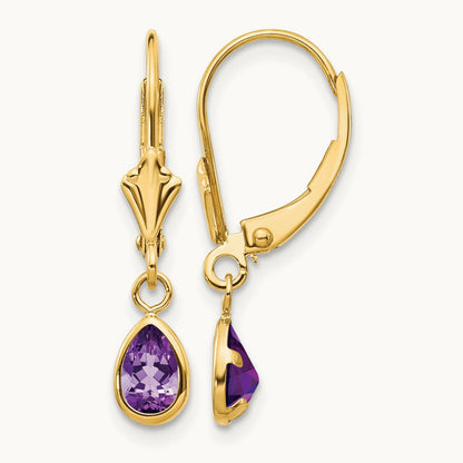Amethyst/February Earrings — photo set