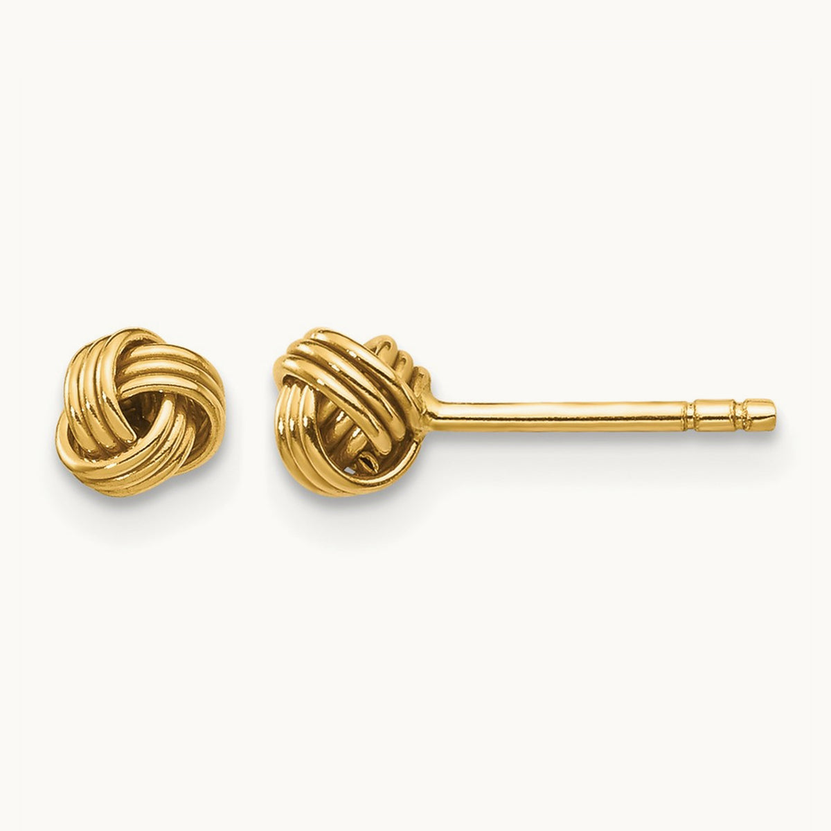 Madi K Polished Love Knot Post Earrings, 14K