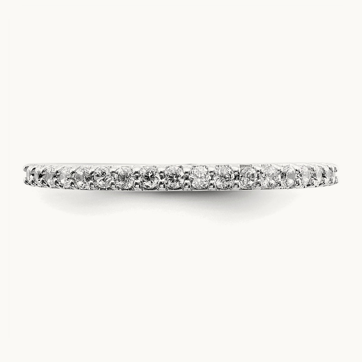 Wedding Band, 0.25 ct tw Lab-Grown Diamond — 14K White Gold