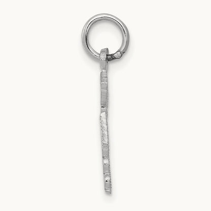 RN Charm, 14K White Gold