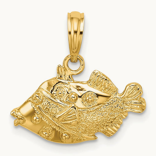 2-D Polished Engraved Fish Charm — photo set