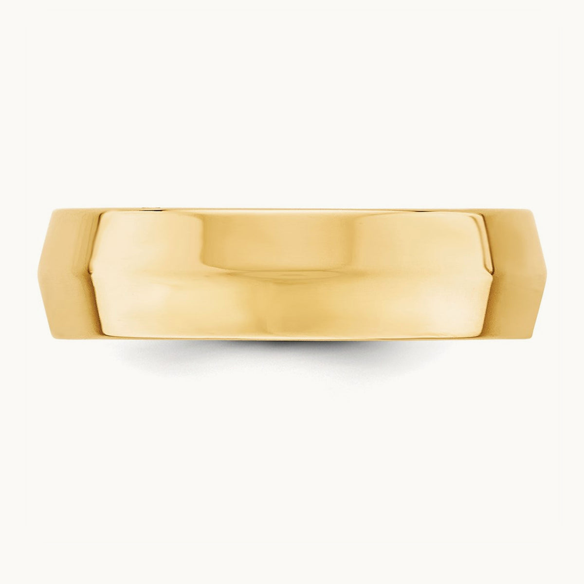 Knife Edge Comfort Fit Band — 14K Yellow Gold, 6mm