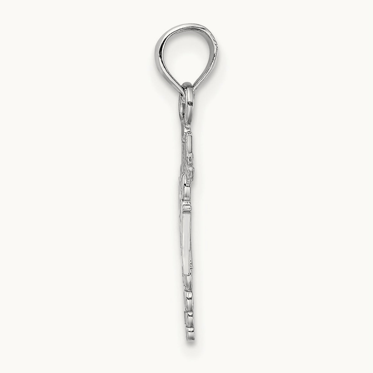 Polished R.N. Pendant — 14K White Gold