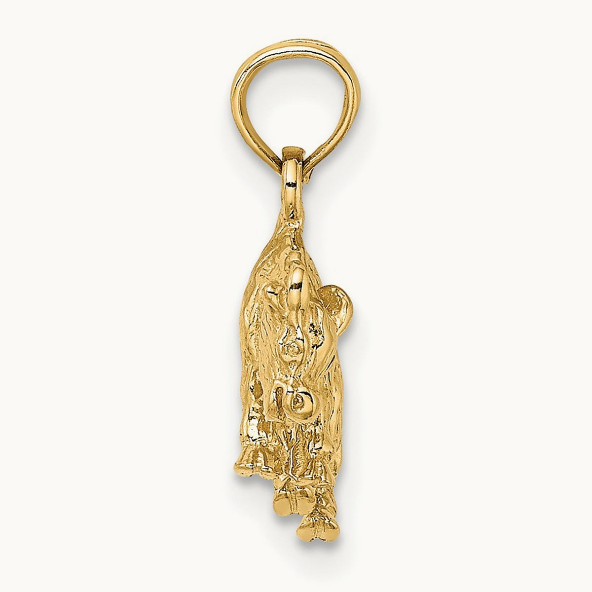 3-D Taurus Zodiac Charm, 14K