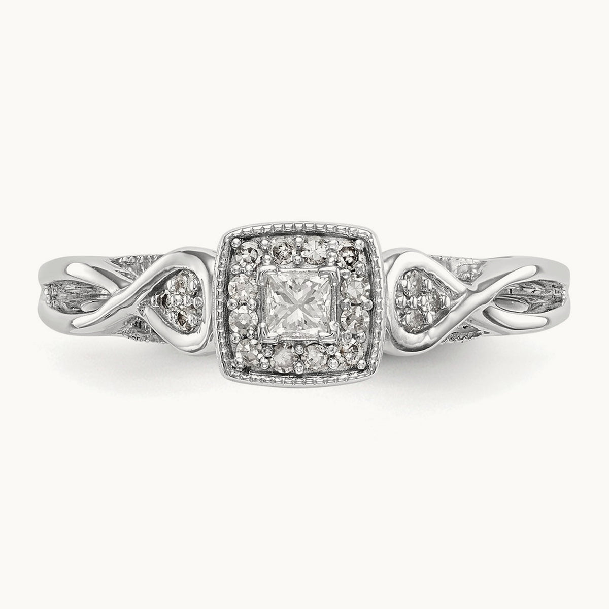 First Promise Complete Diamond Promise/Engagement Ring, 14K White Gold