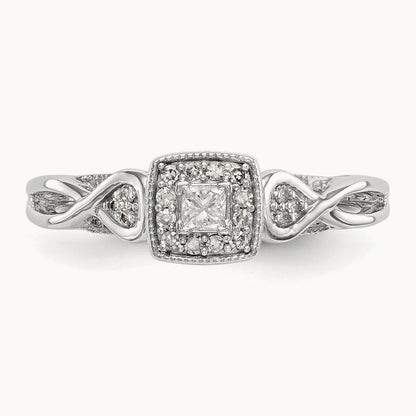 First Promise Complete Diamond Promise/Engagement Ring, 14K White Gold