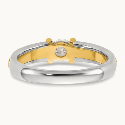 .33ct Ladies Diamond Wedding Band, 14K Two-tone