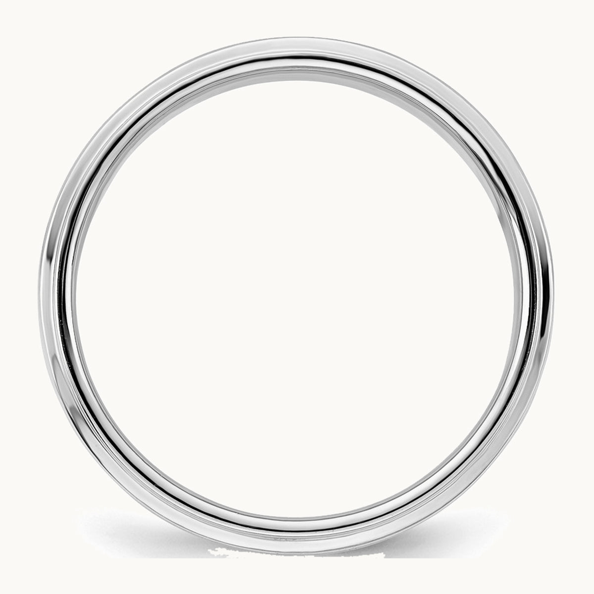 Sterling Silver Rhodium-plated 5mm Flat w/ Step Edge Band