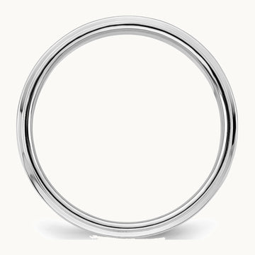 Sterling Silver Rhodium-plated 5mm Flat w/ Step Edge Band