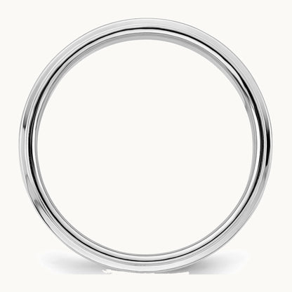 Sterling Silver Rhodium-plated 5mm Flat w/ Step Edge Band