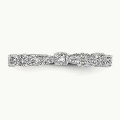 Diamond Band, 14K White Gold