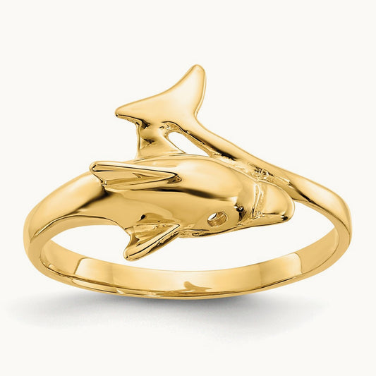 Dolphin Ring, 14K