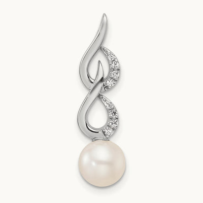 Polished Diamond and Pearl Chain Slide — photo set