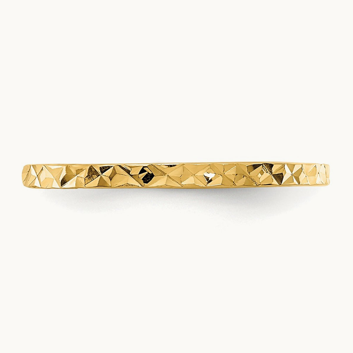 Diamond-cut Zig-Zag Design Band Childs Ring, 14K