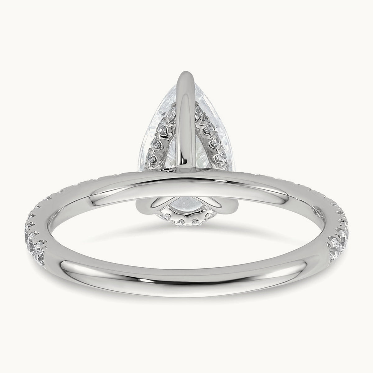 Pear Solitaire Engagement Ring, 1.25-4.75 ct tw Lab-Grown Diamond — 2 ct, 14K White Gold