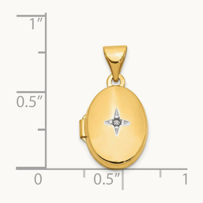 Diamond Oval Locket — 20.5mm