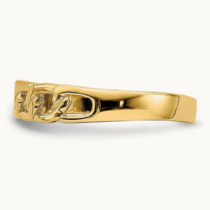 Polished Link Band Ring, 14K