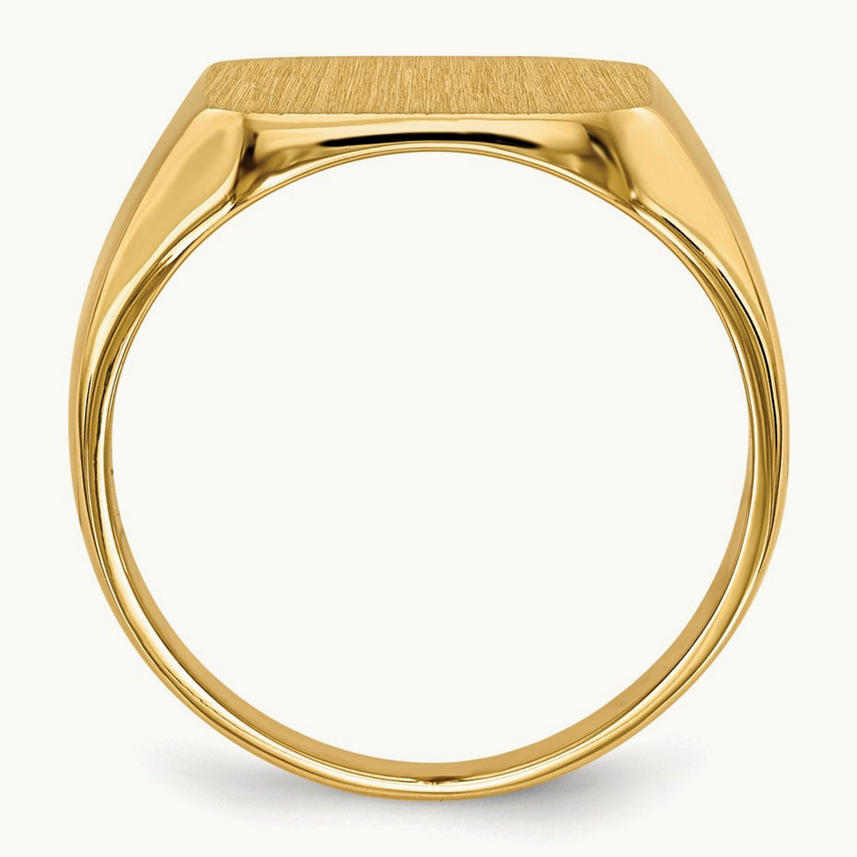 x14.0mm Closed Back Mens Signet Ring, 13.0mm, 14K