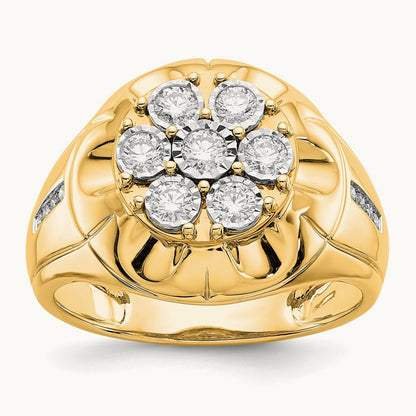 Diamond Mens Ring, 14K