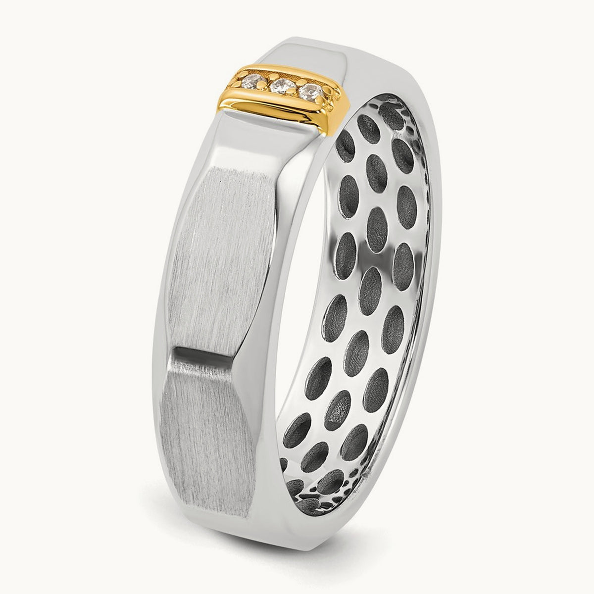 14ktt IB Goodman Mens Satin Diamond Ring Mounting
