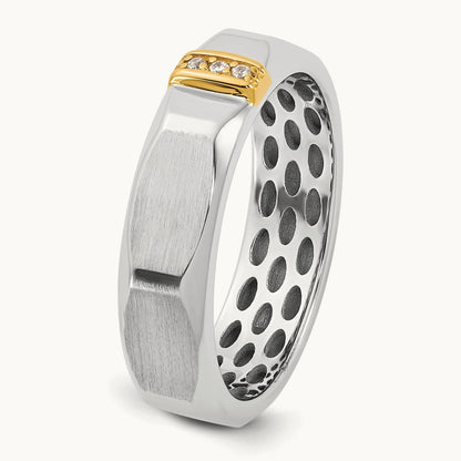 14ktt IB Goodman Mens Satin Diamond Ring Mounting