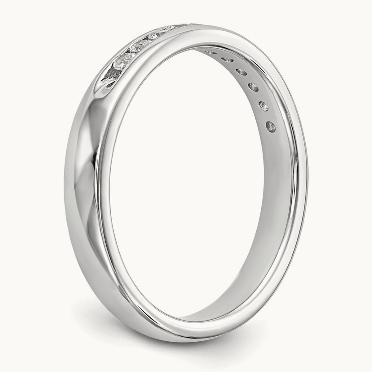11- Stone Ladies Band Mounting, 1.7mm, 14K White Gold