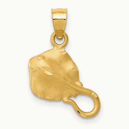 Stingray Pendant, 14K
