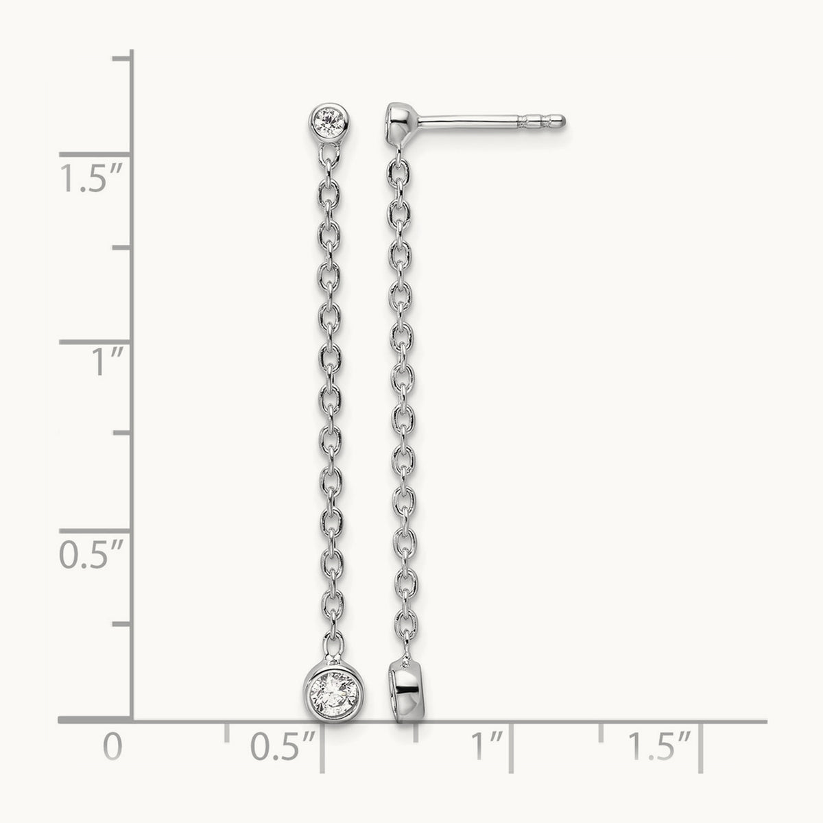 Dangle Post Earrings, 0.25 ct tw Lab-Grown Diamond