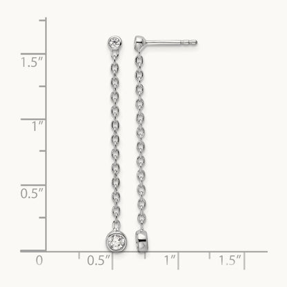 Dangle Post Earrings, 0.25 ct tw Lab-Grown Diamond