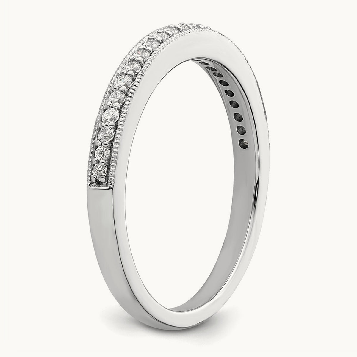 Diamond Complete Wedding Band, 14K White Gold