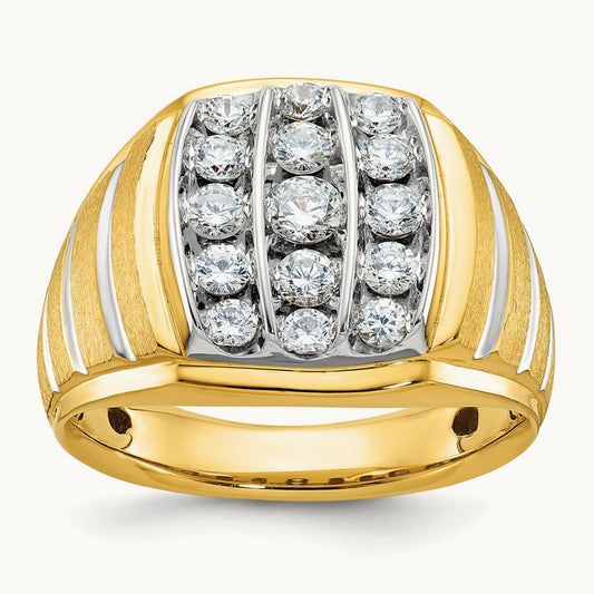 Men's Cluster Ring, 1.00 ct tw Lab-Grown Diamond