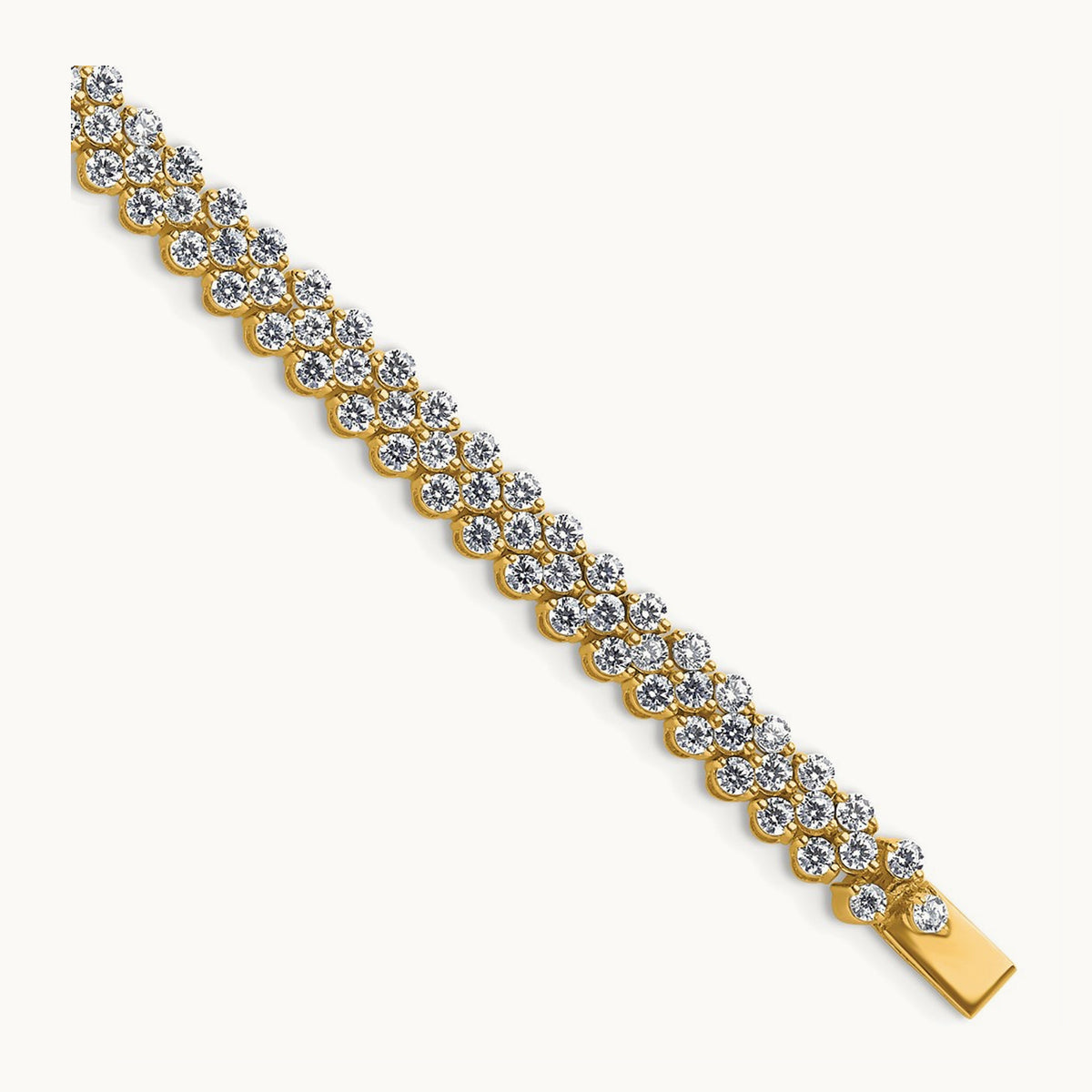 Tennis Bracelet, 5.00 ct tw Lab-Grown Diamond — 14K Yellow Gold