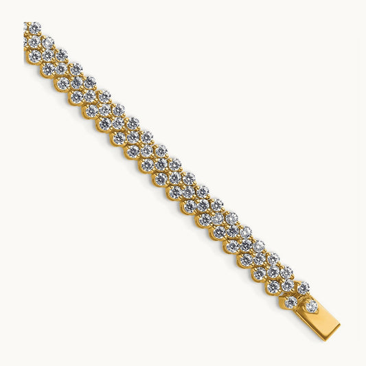 Tennis Bracelet, 5.00 ct tw Lab-Grown Diamond — 14K Yellow Gold