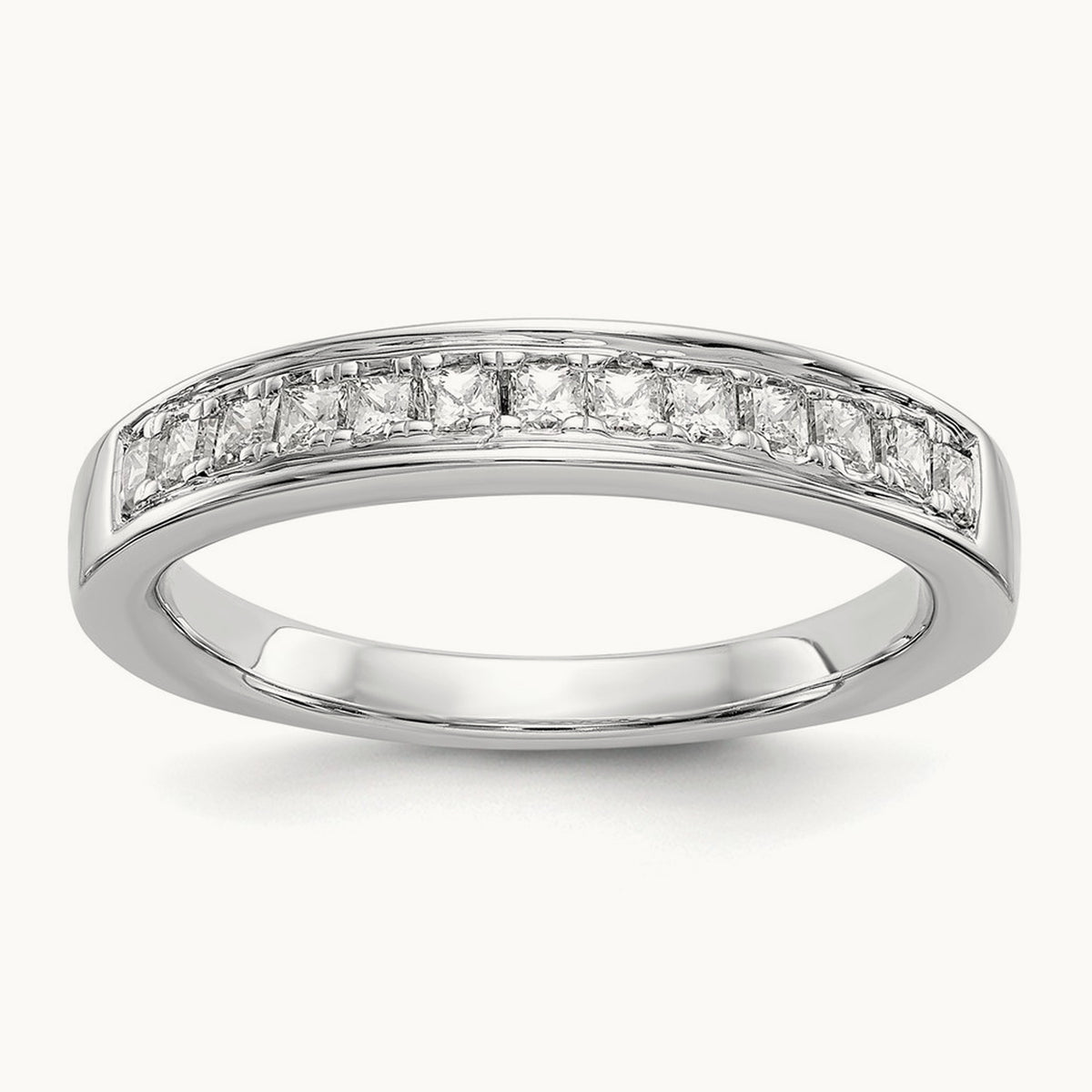 Diamond Wedding Band, 14K White Gold